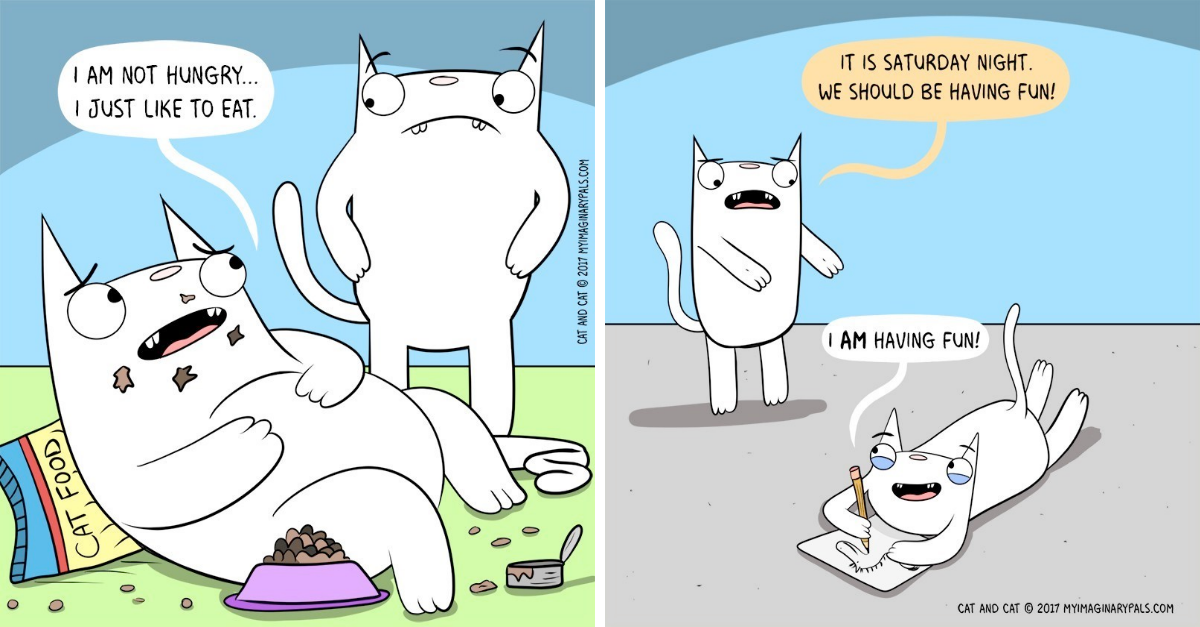 18 Comics Of Two Hilarious Cats That Ll Crack You Up