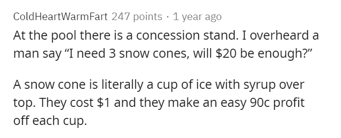 3 snow cones
