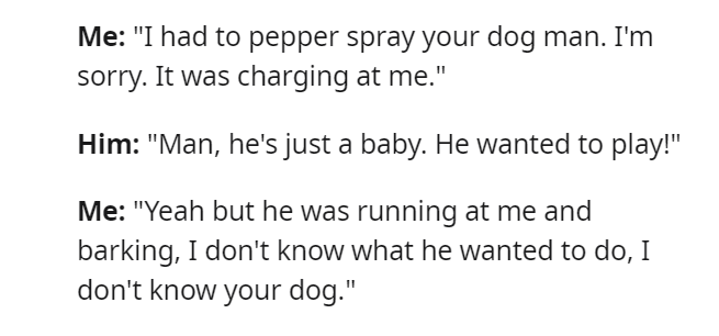 dog owner and the OP 