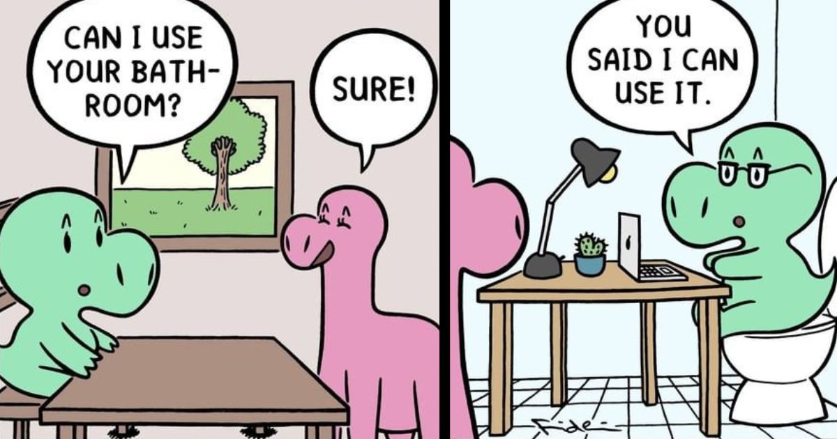 30 Funny Comics About The Life Of Dinosaurs From The Fossil Fools Comics
