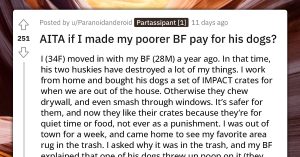 Boyfriend's Dogs Ruin Girlfriend's $120 Rug, Girlfriend Asks For A New Carpet, Boyfriend Refuses