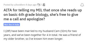 MIL Wants A Son As First Child, Thinks It's Woman's Fault To Not Give A Son, Pregnant Woman Tells Her To Read Up On Basic Biology